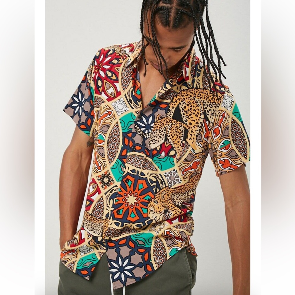 Reason Monteverde Slim Fit Short Sleeve Button Down. large